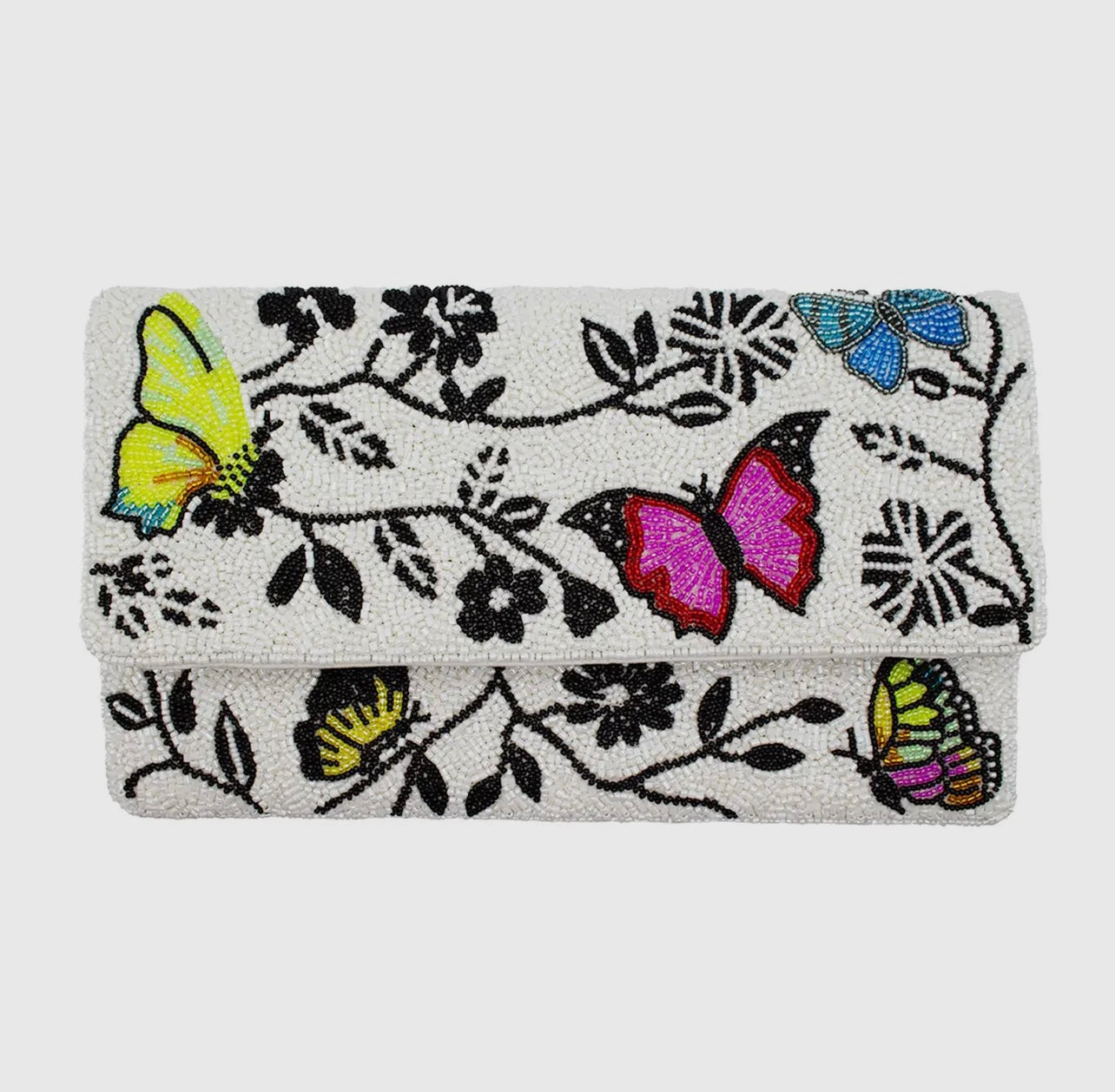 Butterfly Beaded Clutch Bag