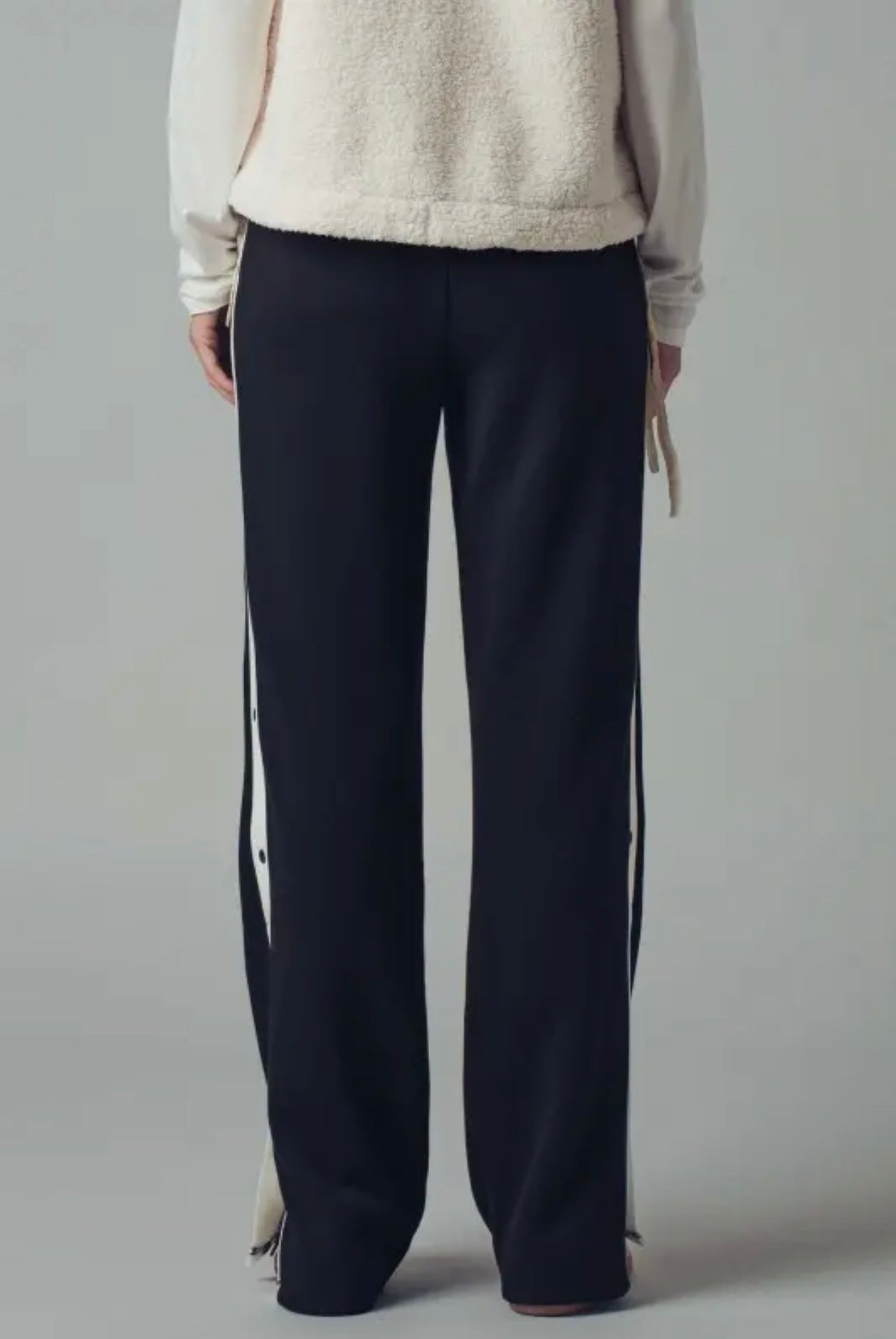 Side Snap Contrast Stripe Track Pants