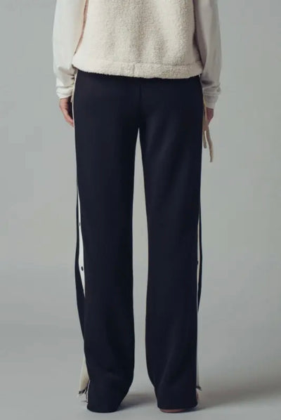 Side Snap Contrast Stripe Track Pants