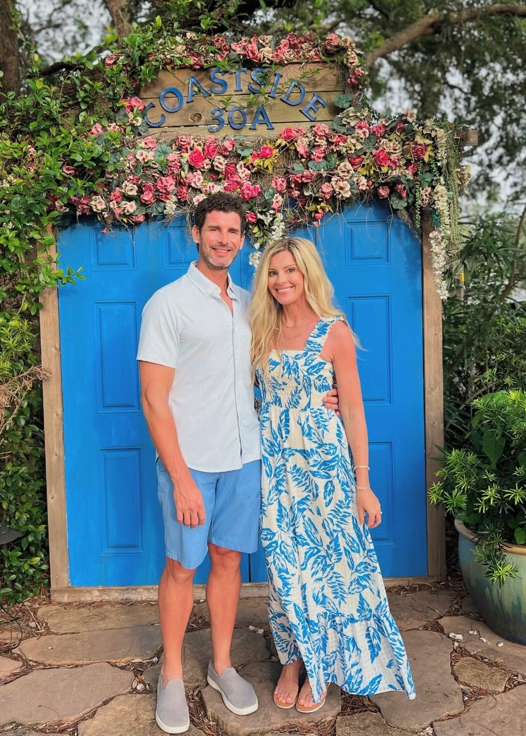 Mariana Foliage Print Maxi Dress