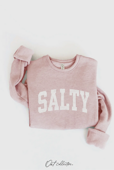 SALTY Unisex Crewneck Relaxed Fit Swestshirt