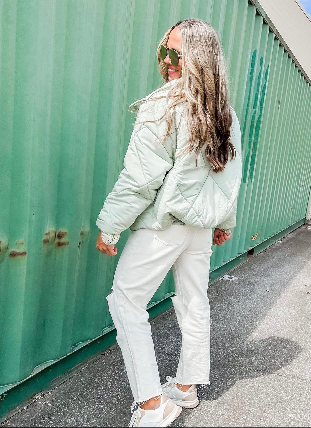 Clover Diamond Quilted Puffer Jacket – Style Trolley