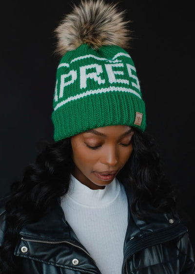 Après Knit Hat with Faux Fur Pom