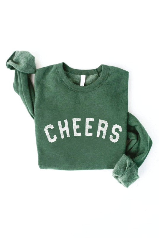 CHEERS Graphic Crewneck Sweatshirt