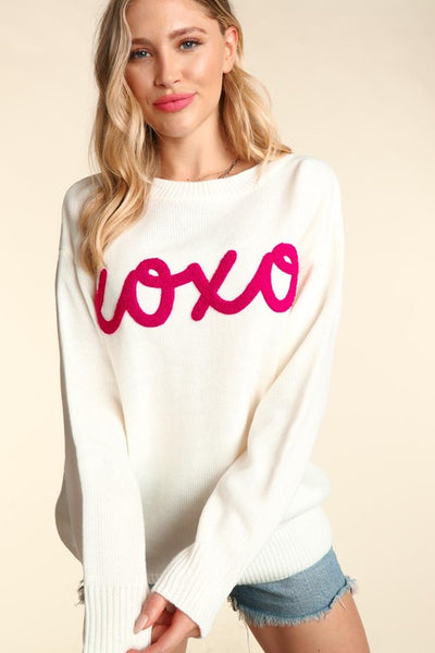 XOXO Pullover Knit Sweater