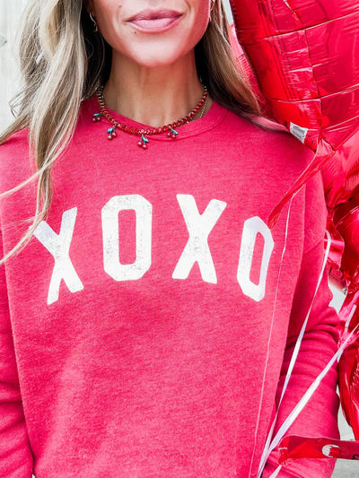 XOXO Graphic Sweatshirt Unisex Fleece Pullover Relaxed Fit