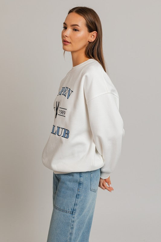 ASPEN SKI CLUB Long Sleeve Fleece Sweatshirt