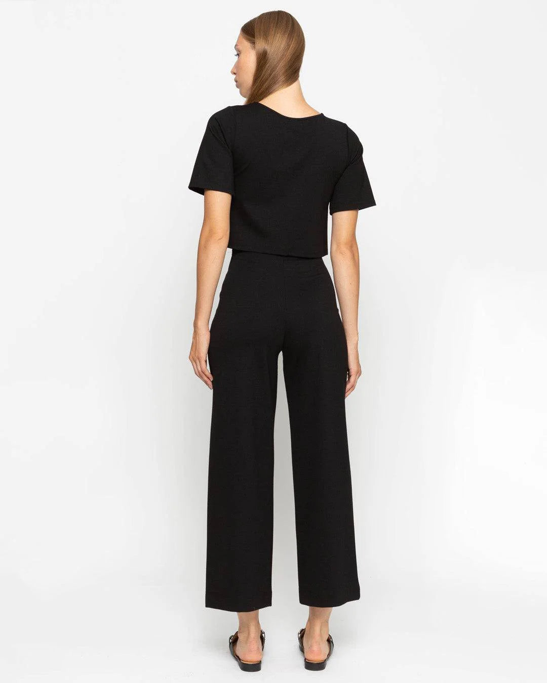 Ponte Knit Straight Leg Pant Cropped by Ripley Rader