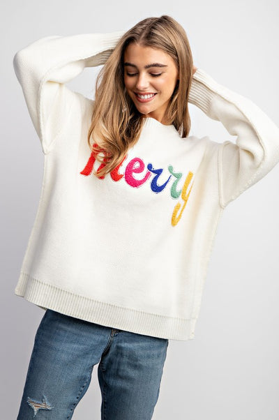 Merry Holiday Knit Sweater