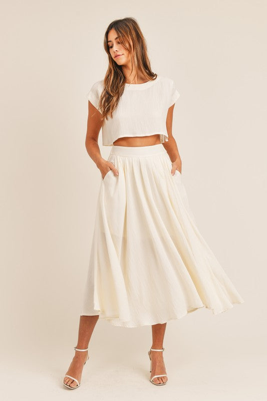 SCUBE DESIGNS Solid Women Flared White Skirt - Buy SCUBE DESIGNS Solid  Women Flared White Skirt Online at Best Prices in India | Flipkart.com