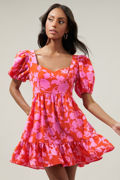 Palmas Cherry Evy Sweetheart Mini Dress