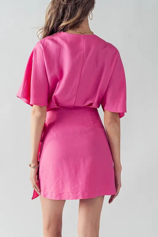 azalea mini dress Buy Azalea Flutter Sleeve Wrap Mini Dress