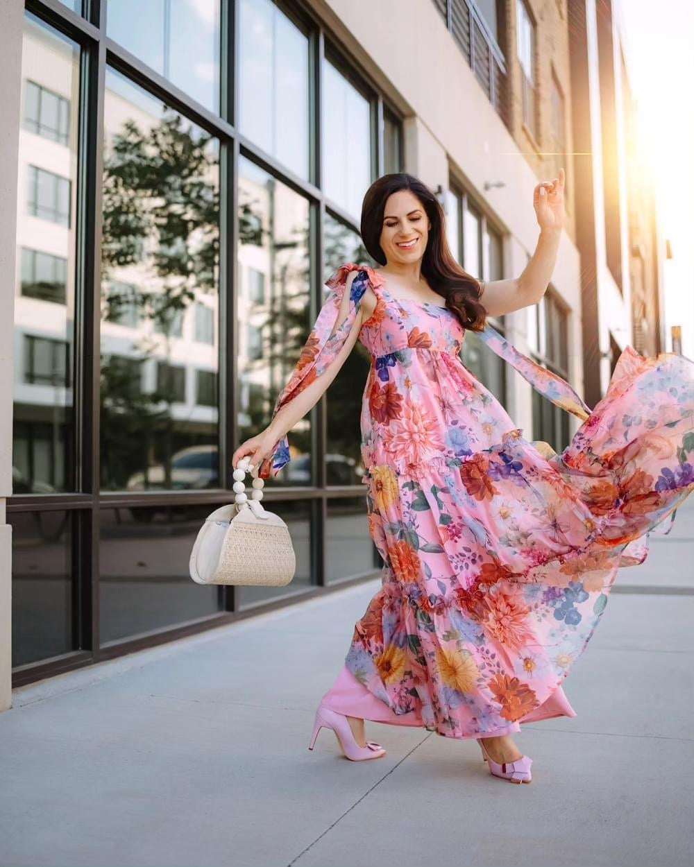 Ophelia Organza Floral Tiered Maxi Dress Ophelia Organza Floral Tiered Maxi Dress