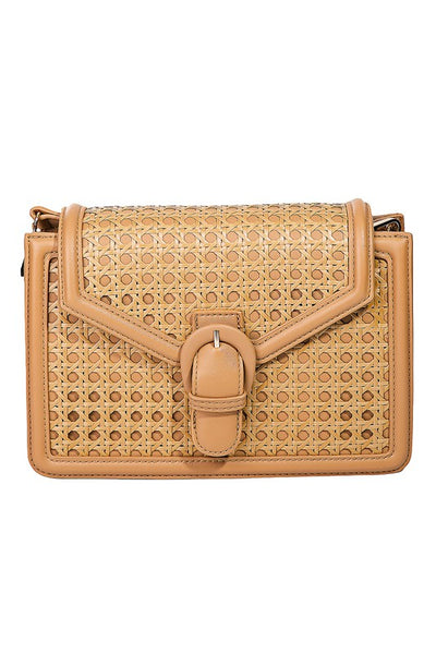 Woven Pattern Rectangle Clutch