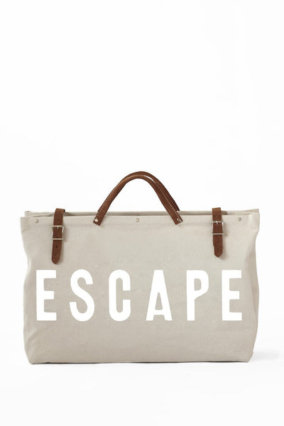 ESCAPE Canvas Bag- White on White-Bag-Style Trolley