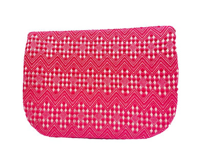 Pink Embroidered Clutch with Coins