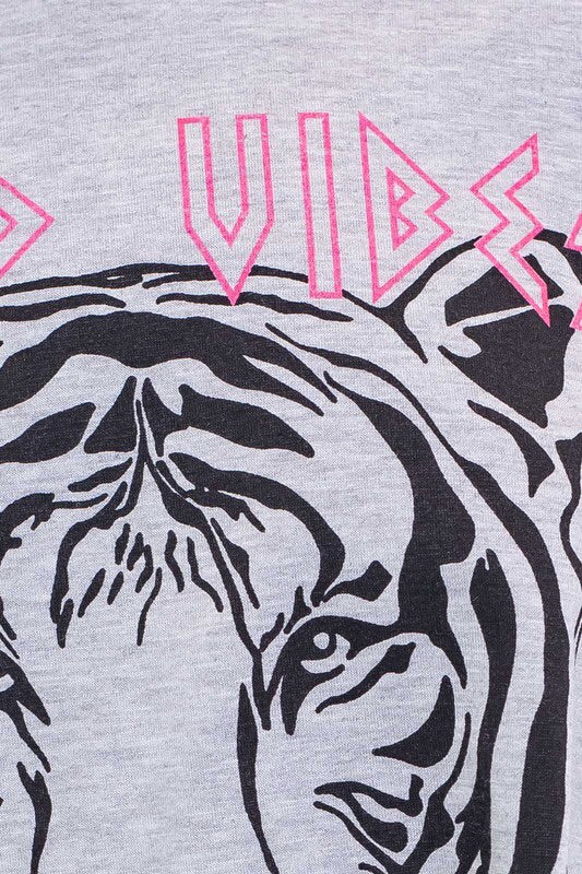 Good Vibes Tiger Graphic Tee-T-shirt-Style Trolley