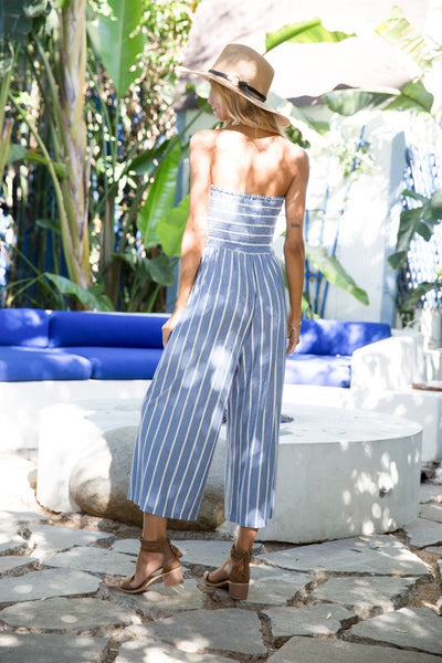 Annabelle Smocked Striped Jumpsuit-Jumpsuit-Style Trolley