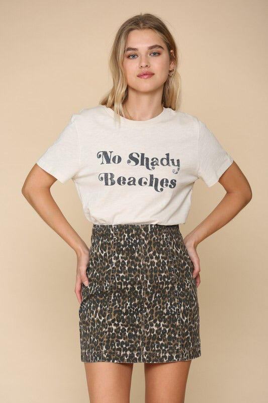 “No Shady Beaches” Cotton Jersey Tee-T-shirt-Style Trolley