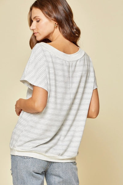 Abby Striped Knit Tee