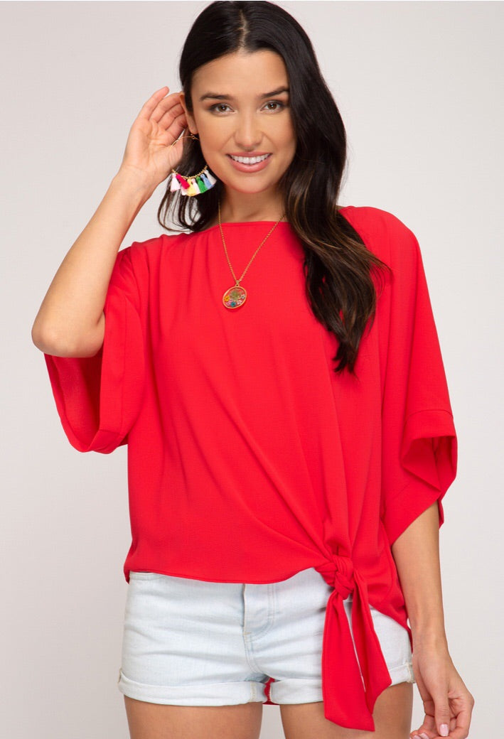 Scarlet Kimono sleeve top-Top-Style Trolley