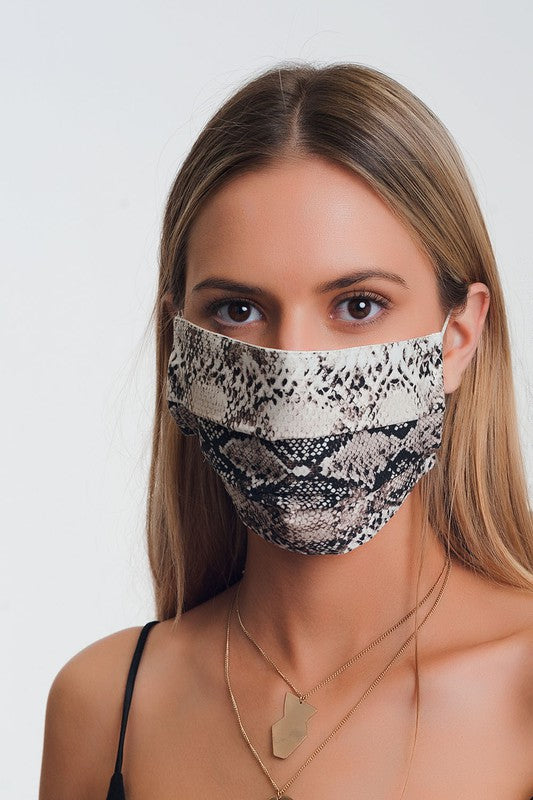 Snake Print Face Mask