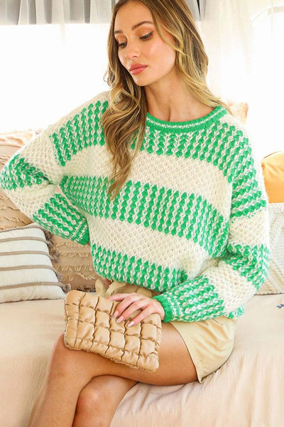 Jinna Color-block Knit Sweater