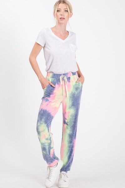 Neon Rainbow Tie Dye Loungewear Set-Loungewear-Style Trolley