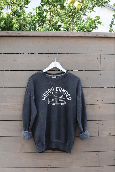 Happy Camper Mineral Washed Sweatshirt