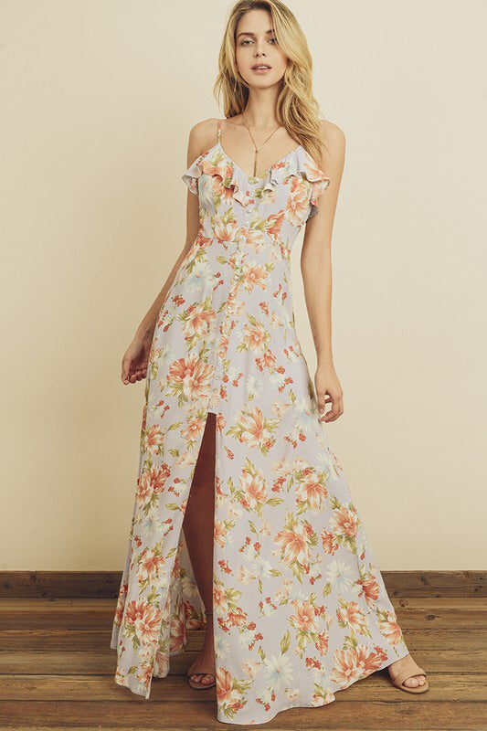 Blossom Button Down Maxi-Dress-Style Trolley