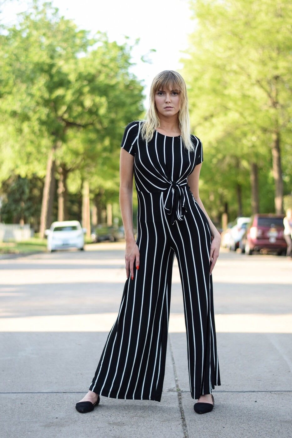 The Michelle Striped Jumpsuit-Jumpsuit-Style Trolley