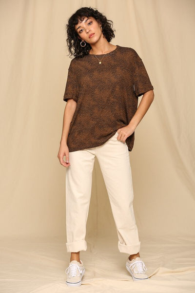 Leopard Print Crew Neck-Top-Style Trolley