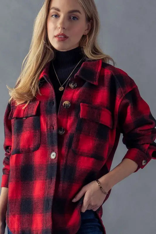 Emma Buffalo Check Plaid Flannel Shirt