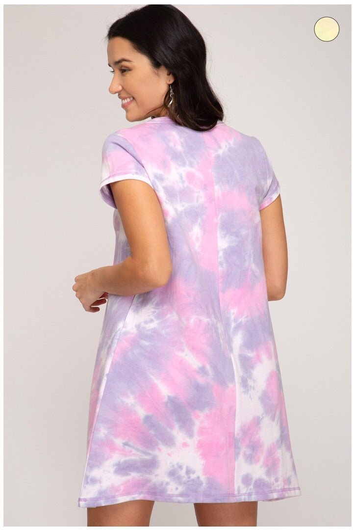 purple t shirt dress Lululemon Classic-Fit Cotton-Blend T-Shirt - Charged Indigo Black & Purple T-Shirt Dress.