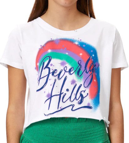Beverly Hills Airbrush Cropped Tee
