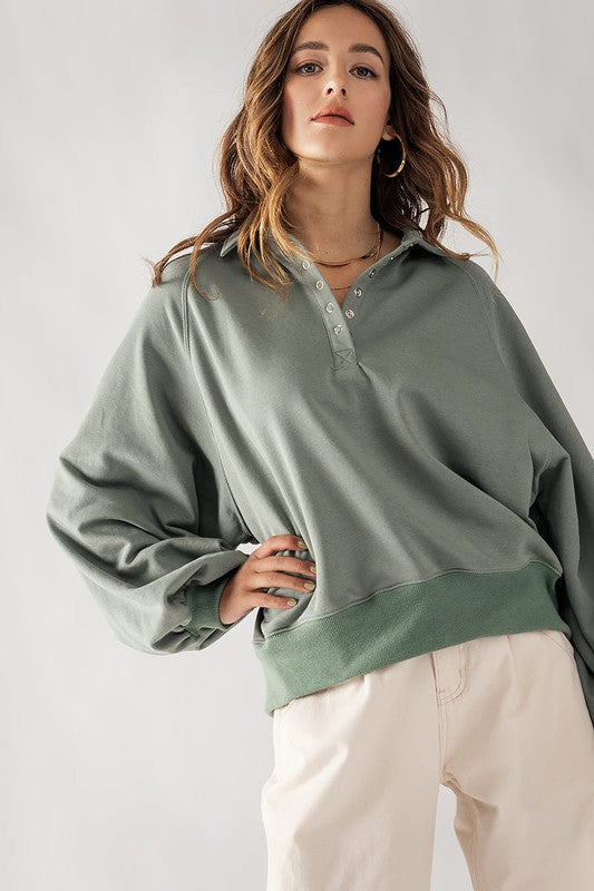 Soft Touch Quarter Snap Pullover Sweatshirt
