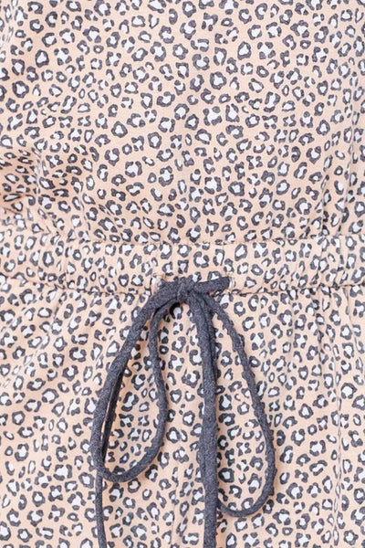Leopard Print Sleeveless Jumpsuit-Loungewear-Style Trolley