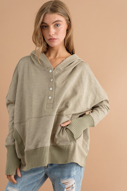 Bailey Quarter Snap-up Hoodie Pullover