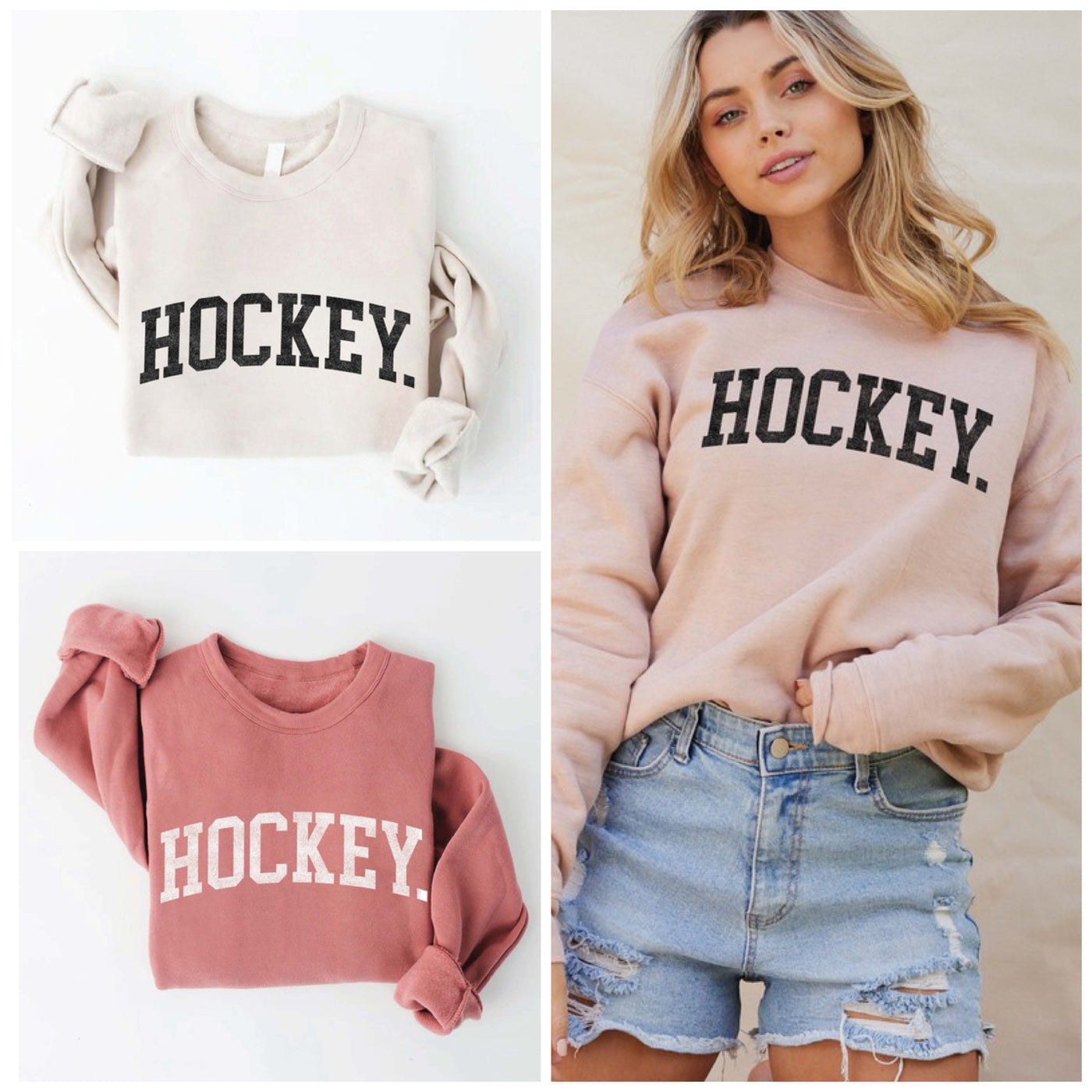 HOCKEY Crewneck Pullover Sweatshirt