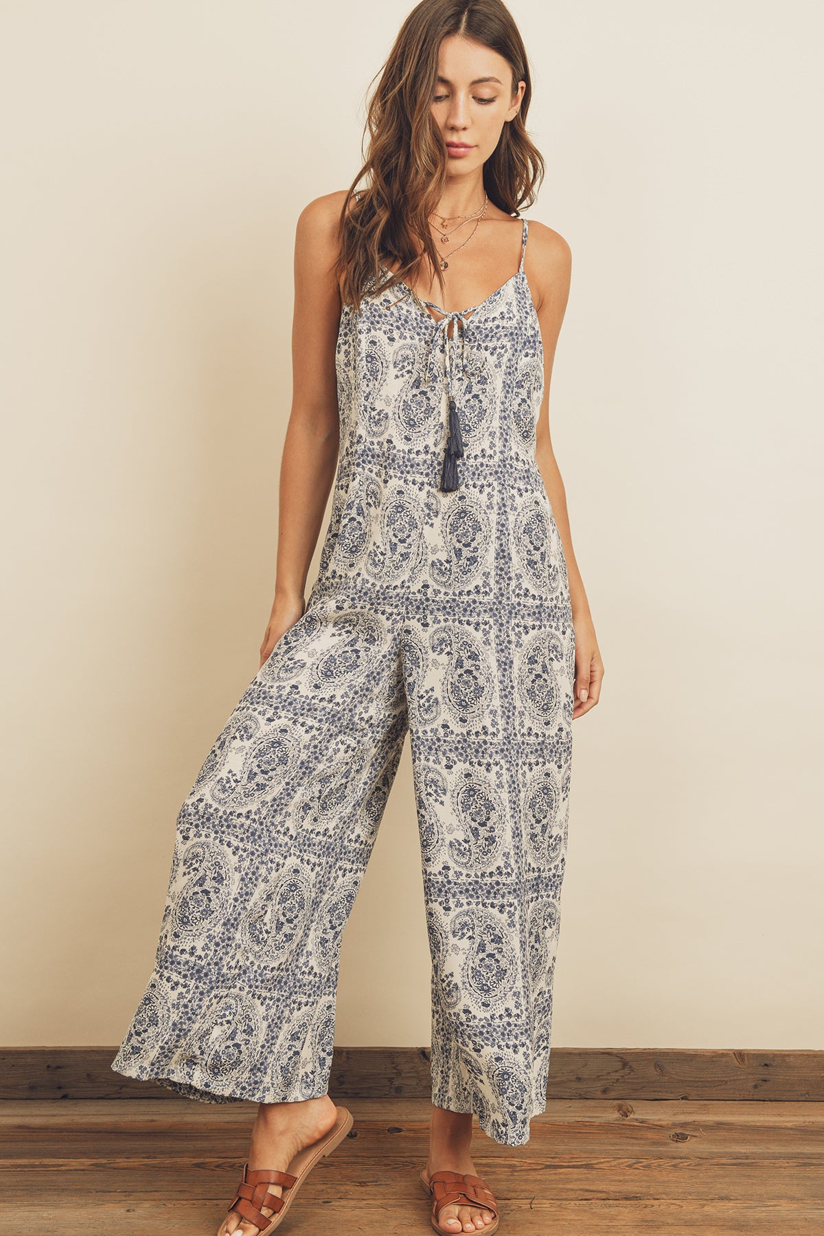 Paisley Scarf Relaxed Jumpsuit