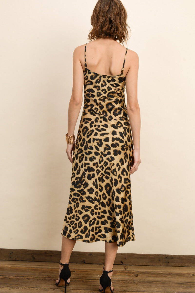Britt Leopard Print Slip Dress-Dress-Style Trolley