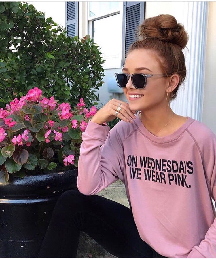 “On Wednesday We Wear Pink” Sweatshirt-Sweatshirt-Style Trolley