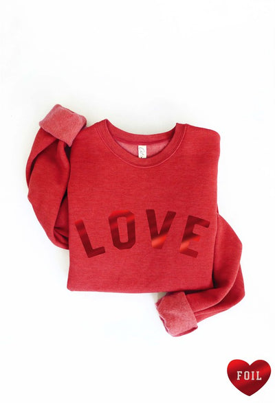 LOVE Unisex Fleece Pullover Sweatshirt