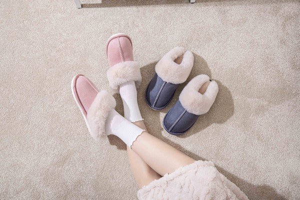 Cozy Faux Shearling Slippers