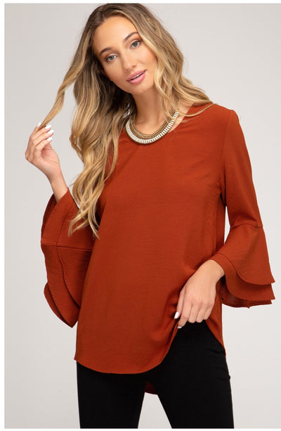 Clara Bell Sleeve Blouse-Top-Style Trolley