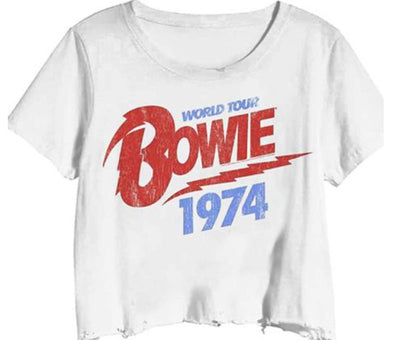 Bowie 1974 World Tour Cropped Concert Tee