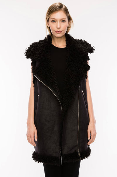 The Kaia Faux Shearling Vest