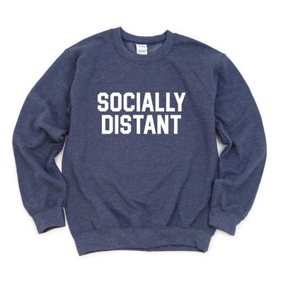 Socially Distant Crewneck Sweatshirt-Sweatshirt-Style Trolley