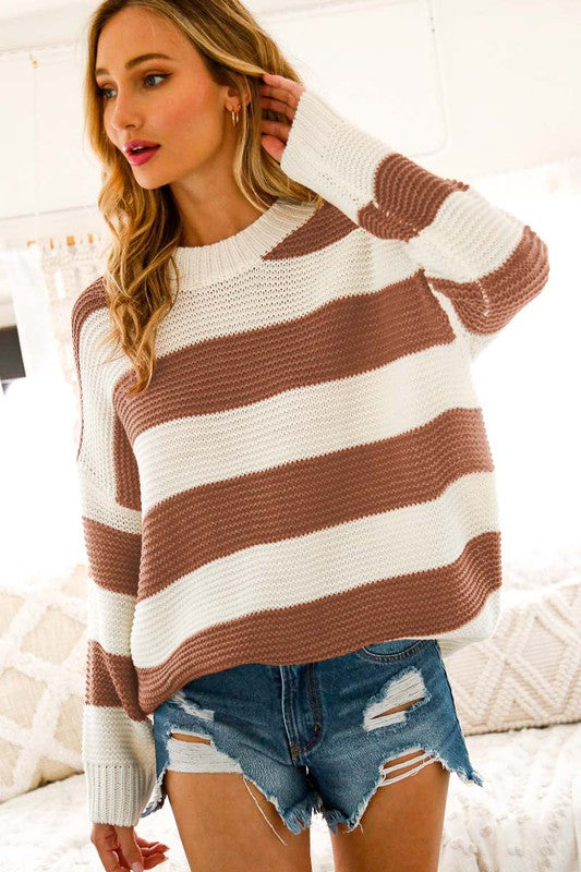 Ellison Striped Crewneck Sweater