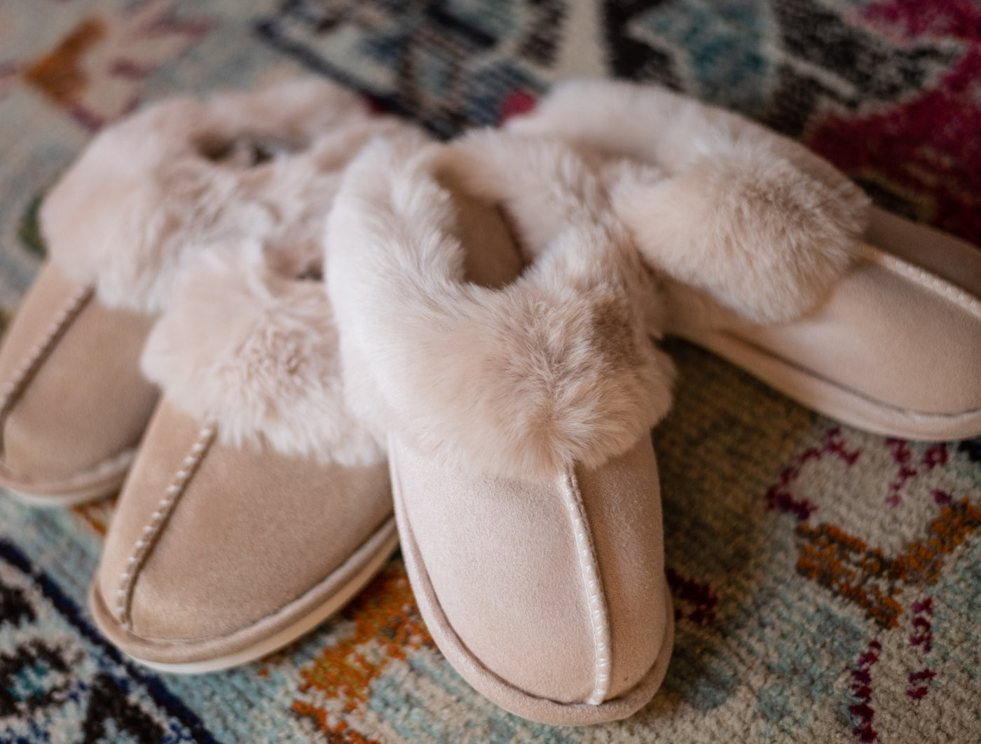 Cozy Faux Shearling Slippers